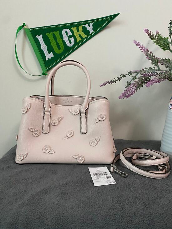 kate spade Handbags - NWT Kate Spade Thompson St small satchel with floral appliqué